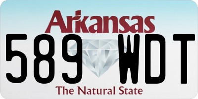 AR license plate 589WDT