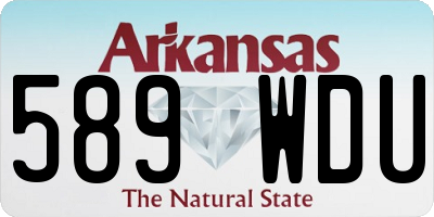 AR license plate 589WDU