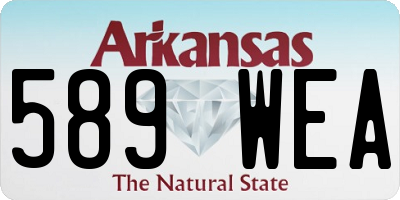 AR license plate 589WEA