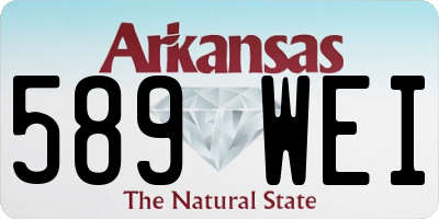 AR license plate 589WEI