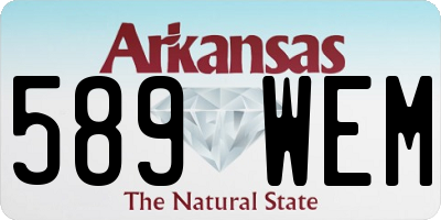 AR license plate 589WEM