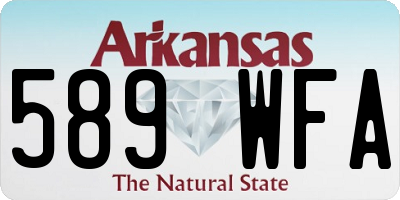 AR license plate 589WFA