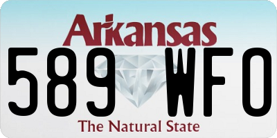 AR license plate 589WFO