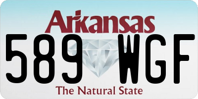 AR license plate 589WGF