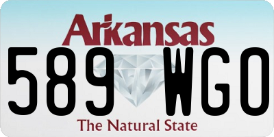 AR license plate 589WGO