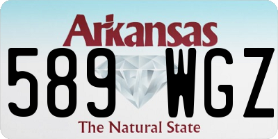 AR license plate 589WGZ