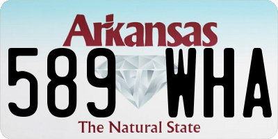 AR license plate 589WHA