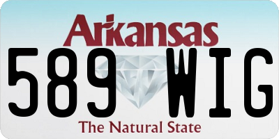 AR license plate 589WIG