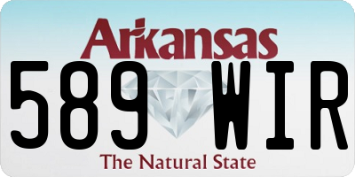AR license plate 589WIR