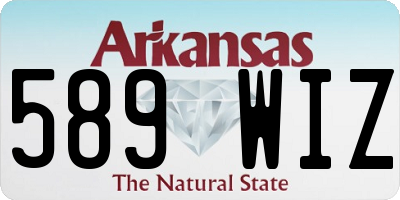 AR license plate 589WIZ