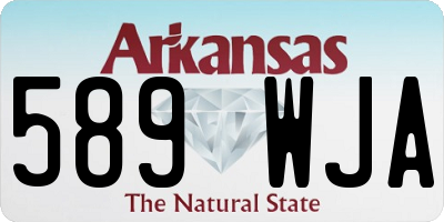 AR license plate 589WJA