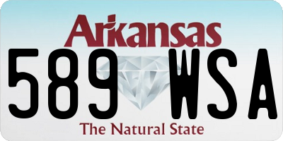 AR license plate 589WSA