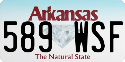 AR license plate 589WSF
