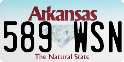 AR license plate 589WSN