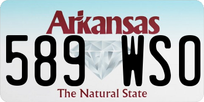 AR license plate 589WSO