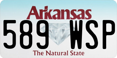 AR license plate 589WSP