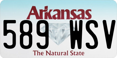 AR license plate 589WSV