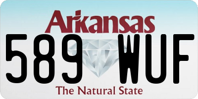 AR license plate 589WUF