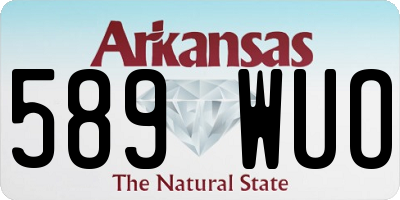 AR license plate 589WUO