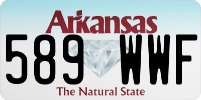 AR license plate 589WWF