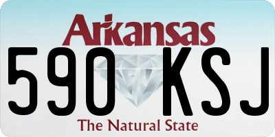 AR license plate 590KSJ