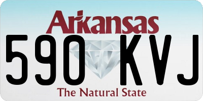 AR license plate 590KVJ