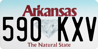 AR license plate 590KXV