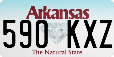 AR license plate 590KXZ