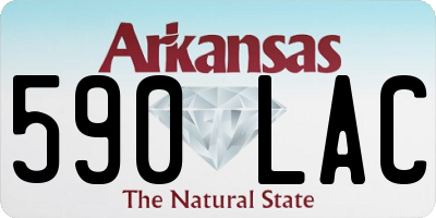 AR license plate 590LAC