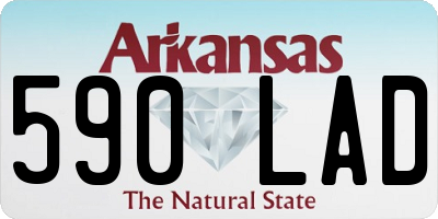 AR license plate 590LAD