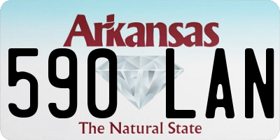 AR license plate 590LAN