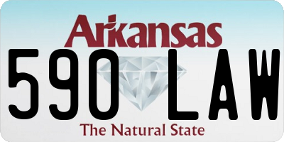 AR license plate 590LAW