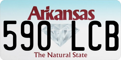 AR license plate 590LCB