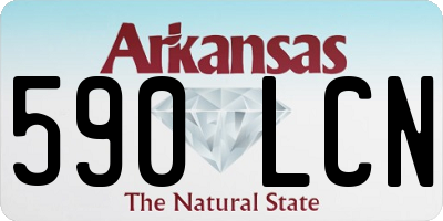 AR license plate 590LCN