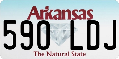 AR license plate 590LDJ