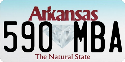 AR license plate 590MBA