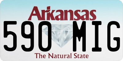 AR license plate 590MIG