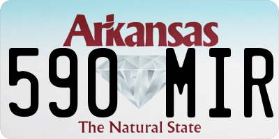 AR license plate 590MIR