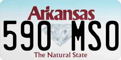 AR license plate 590MSO