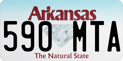 AR license plate 590MTA