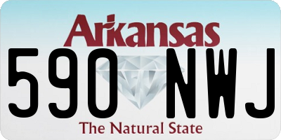 AR license plate 590NWJ