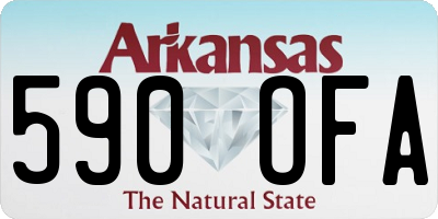 AR license plate 590OFA