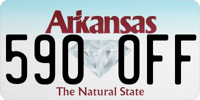 AR license plate 590OFF