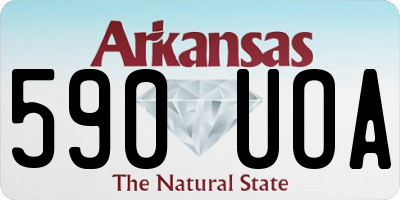AR license plate 590UOA