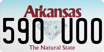 AR license plate 590UOO