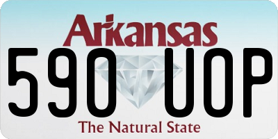 AR license plate 590UOP