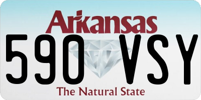 AR license plate 590VSY
