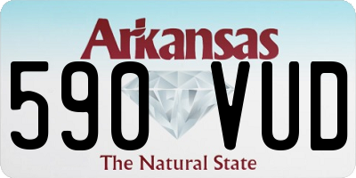 AR license plate 590VUD