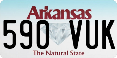 AR license plate 590VUK