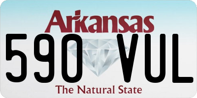 AR license plate 590VUL